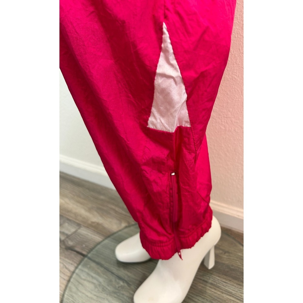 90s Venezia Women's Size XXL Track Suit Set Windbreaker Jacket Pants Pink Lined - Picture 11 of 16